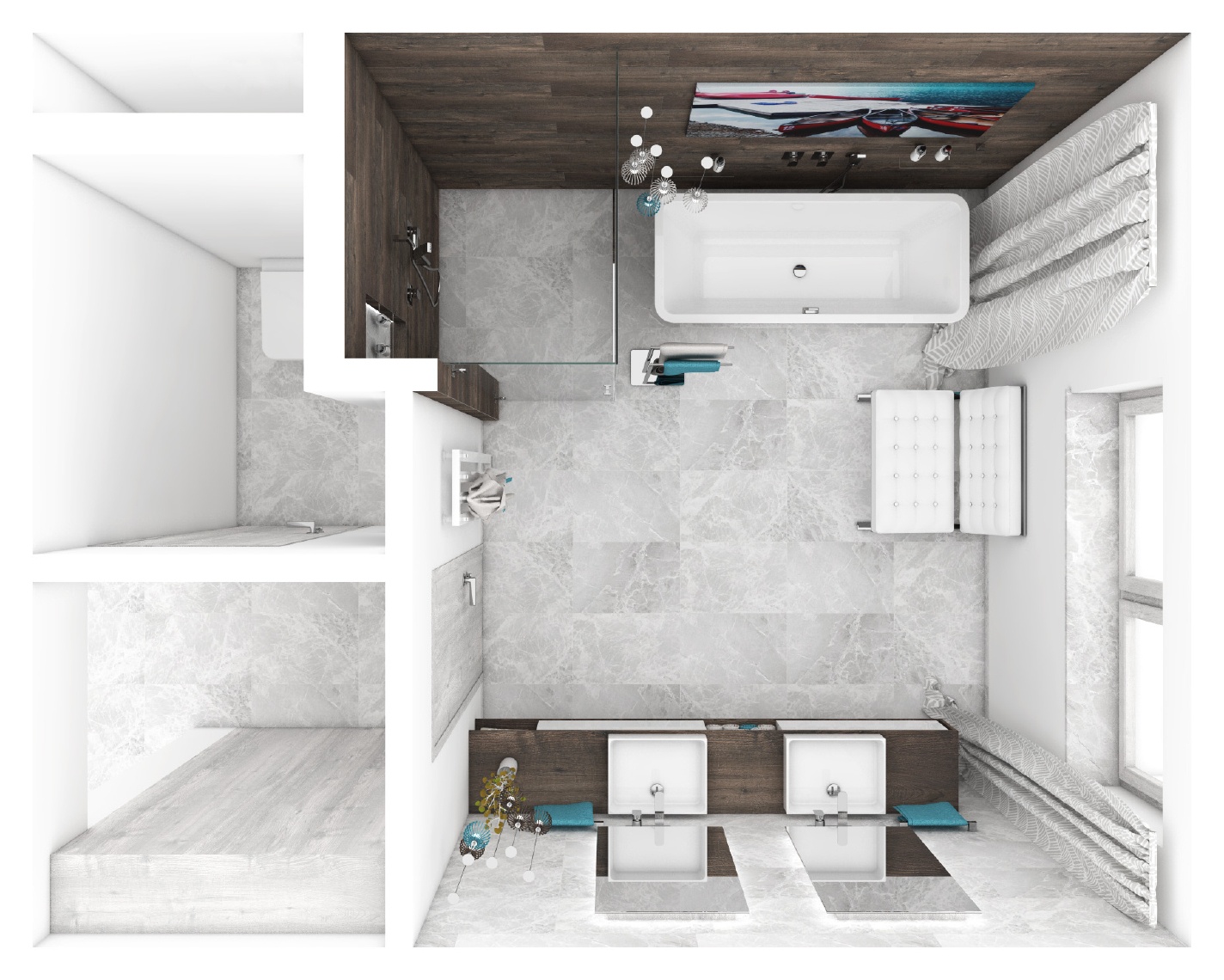 Modernes badezimmer river grundriss