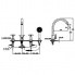 Dusch- und Wannen-Armatur CAE 030, Zweigriff-Wasserhahn, mit vier Elementen | chrom Glanz