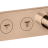 Modul termostatu Select 530/90 s podomítkovou instalací, pro 3 spotřebiče | Polished Red Gold