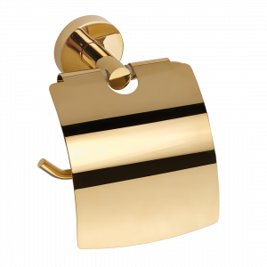 Toilettenpapierhalter PVD mit Deckel | goldener Glitzer