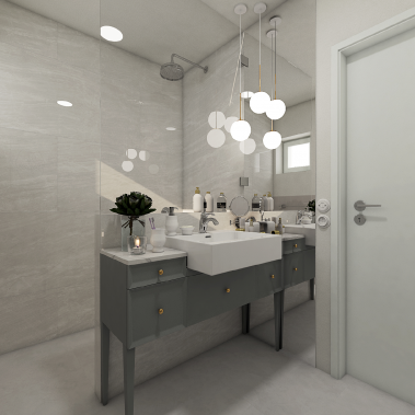 Elegantní koupelna COSMIC - Pohled na umyvadlo
