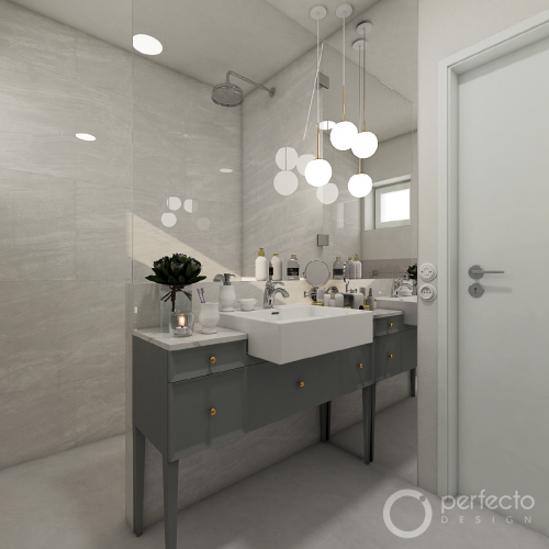 Elegantní koupelna COSMIC - Pohled na umyvadlo