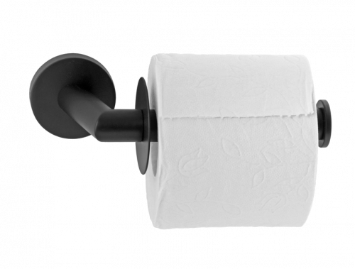 Toilettenpapierhalter Hilton ohne Deckel, massiv | schwarz matt