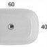 Waschbecken GENESIS | an Bord | 600 x 400 x 150 mm | Weiß Glanz