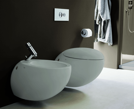 WC-hängend, Tiefspüler, 390 x 585 x 400 mm