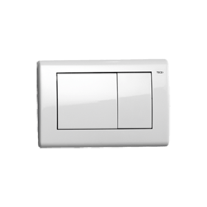 WC-Betätigungsplatte Planus 2-Mengentechnik aus feinmattem weißem Metal