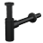 Siphon mit Schlamm Zylinder | schwarz | DN32