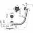 A564Black Badewanne Ab- und Überlaufgarnitur Automat mit  einer Füllfunktion | schwarz-matt | 120