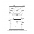 Arbeitsplatte Waschbecken T-EDGE | 540x360x160 mm | Portoro Brown matt