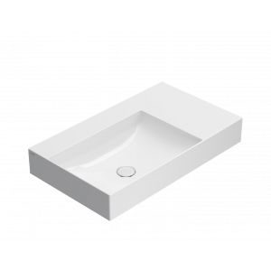 Waschbecken T-EDGE | 800x470x120 | mit Loch für die Batterie | Weiß Glanz