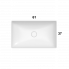 Waschbecken T-EDGE | 610x370x140 mm | Weiß Glanz