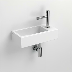 Waschbecken hängend Flush 360 x 180 x 90 , Öffnung für die Armatur rechts | weiß matt