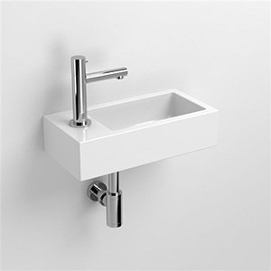 Waschbecken hängend, Flush 360 x 180 x 90, Öffnung für die Armatur links | weiß