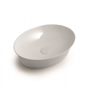 Waschtisch IDEA 500 x 380 x 130 mm | aufsatz | ovalförmig | Weiß matt