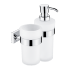 Hygiene-Set Keira (Seifenspender und Becherhalter mit Becher) | Chrom