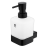 Seifenspender Kibo, Behälter aus Mattglass | schwarz-matt