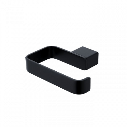 Toilletenpapierhalter Kibo ohne Deckel für eine Rolle | schwarz-matt
