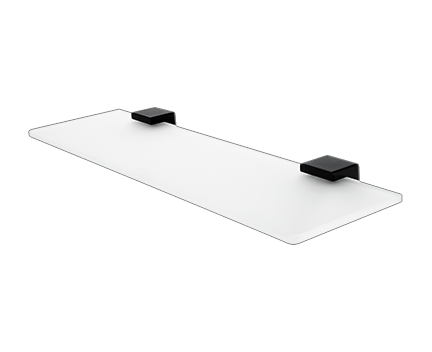 Ablage Kibo ohne Reling | 50cm | schwarz-matt