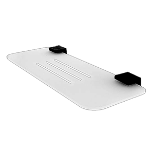 Eckablage IXI KIBO | mit einem Längsfräsen | 60 cm | schwarz-matt