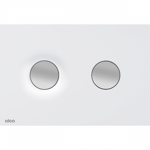 Betätigungsplatte von WC-Modul Dot.Dot., weiß/Chrom, hochglanz