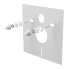 Schallschutz-Set für Wand-WC und Bidet mit Zubehör und Weißabdeckung