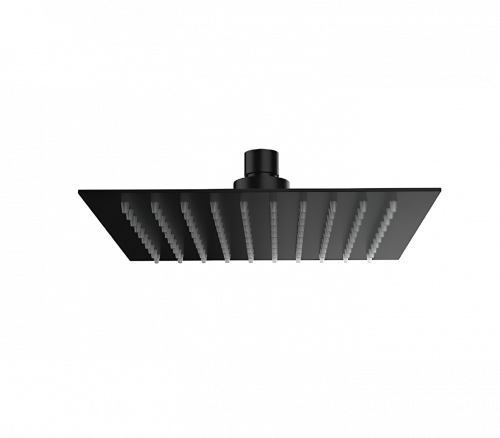 Duschkopf SoffiSlim SQ | aufhängbar | 250 x 250 mm | Edelstahl, hochglanz | schwarz matt