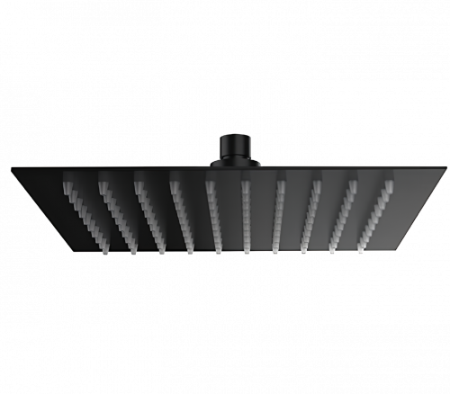 Duschkopf SoffiSlim SQ | aufhängbar | 400 x 400 mm | Edelstahl, hochglanz | schwarz matt