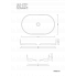 Waschtisch BLADE OVAL 600 x 360 x 120 mm | aufsatz | ovalförmig | Schwarz Glanz