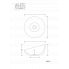 DOME OBLIQUO Waschtisch 450 x 450 x 240 mm auf der Tafel runden | Weiß Glanz