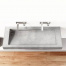 Umyvadlo SLANT 03 DOUBLE | 1100 x 450 x 100  | na desku nebo závěsné | šedá | beton