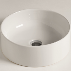 Waschtisch SLIM TONDO 400 x 400 x 130 mm | aufsatz | ringförmig | Rosa matt