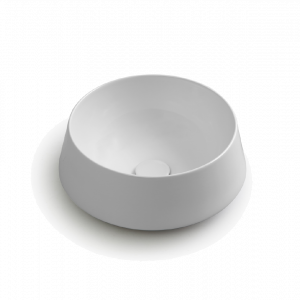 Waschtisch TAO | 420 x 420 x 180 | aufsatz | ringförmig | Weiß Glanz