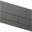 TECE Square II WC-Betätigungsplatte Metall für Zweimengentechnik | Brushed Black Chrome