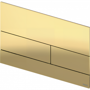TECE Square II WC-Betätigungsplatte Metall für Zweimengentechnik | Polished Gold Optic