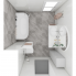 Elegantes Badezimmer FLEURY - Půdorys koupelny
