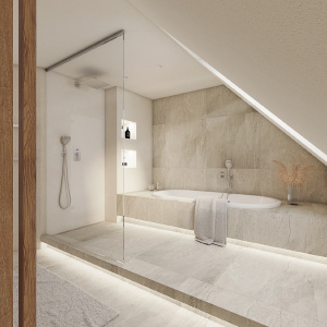 Badezimmer - Entwurf - Pohled od toalety