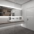 Modernes quadratisches Badezimmer - Visualisierung